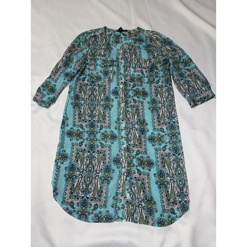 Victoria's Secret  Shirt  Dress Med Paisley silk‎ blend , No Belt